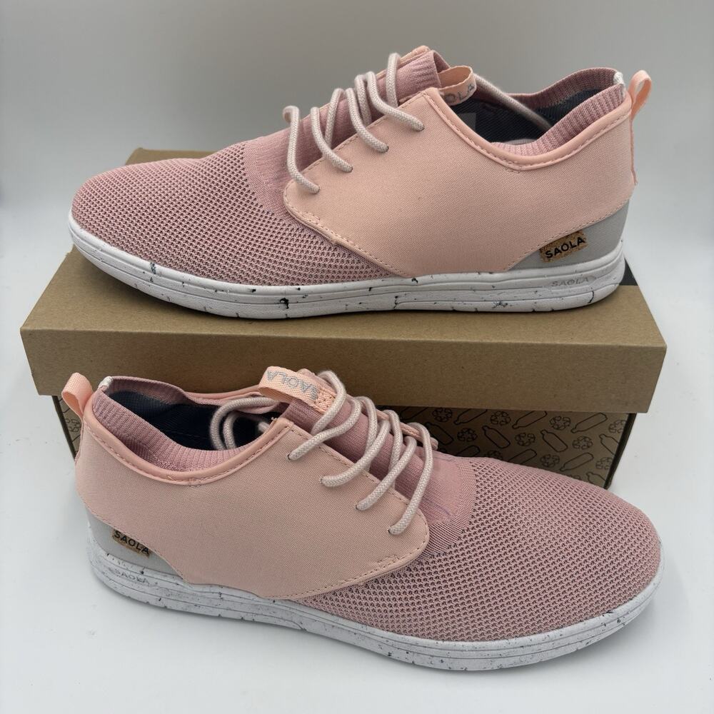 Saola Smenoz II Women's Size 10 Pink And White Activewear/Walking Sneakers Used